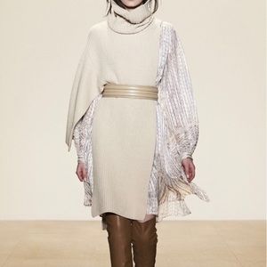 BCBGMAXAZRIA AMIERA TURTLENECK SWEATER W/ SIDE TIE
